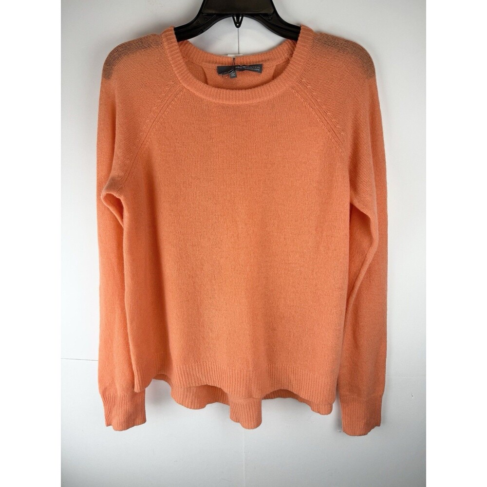360 Sweater Cashmere Pastel Orange Crewneck Sweater Size: Medium